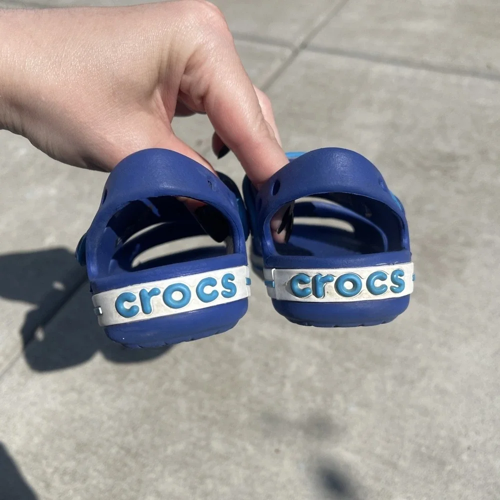 Crocs Crocband Sandals Kids Toddler Cerulean Blue Ocean Size C7 Waterproof Beach